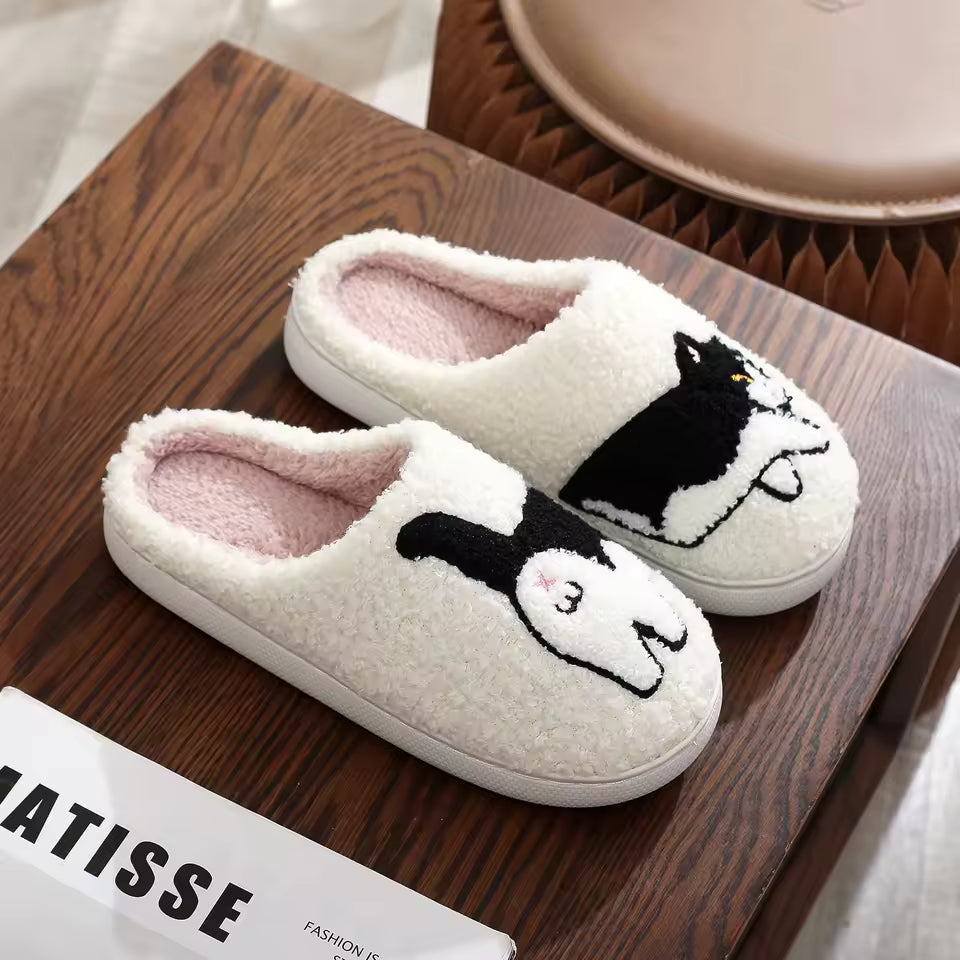 Hand Crafted Soft Stitch Cat Slippers