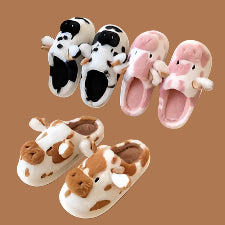 Hand Crafted Soft Stitched Cow Slippers